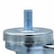 Bk Resources 3-inch Threaded Stem Casters, Hard Rubber Wheels, Brake, 300lb Cap, Grease/Water Resistant, 4PK 3SBR-4ST-HR-PS4 - alternate 5